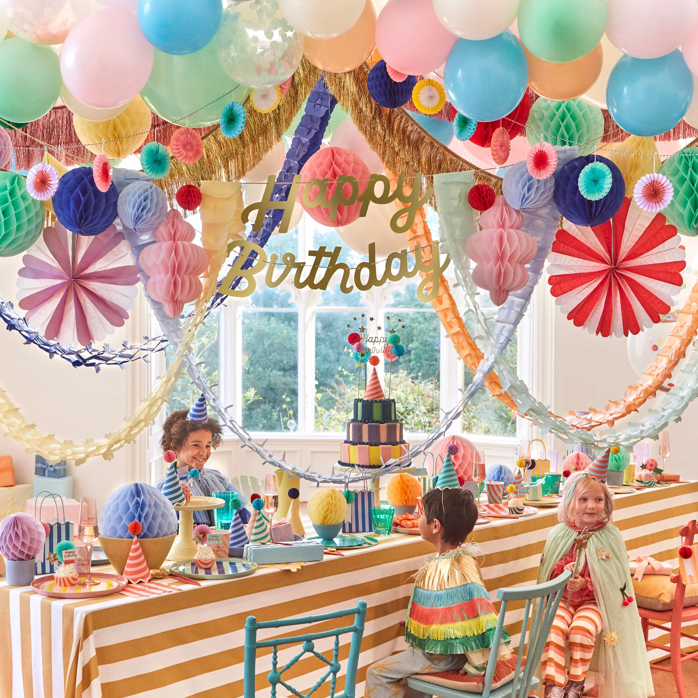 Meri Meri Happy Birthday Honeycomb Garland - Image 2
