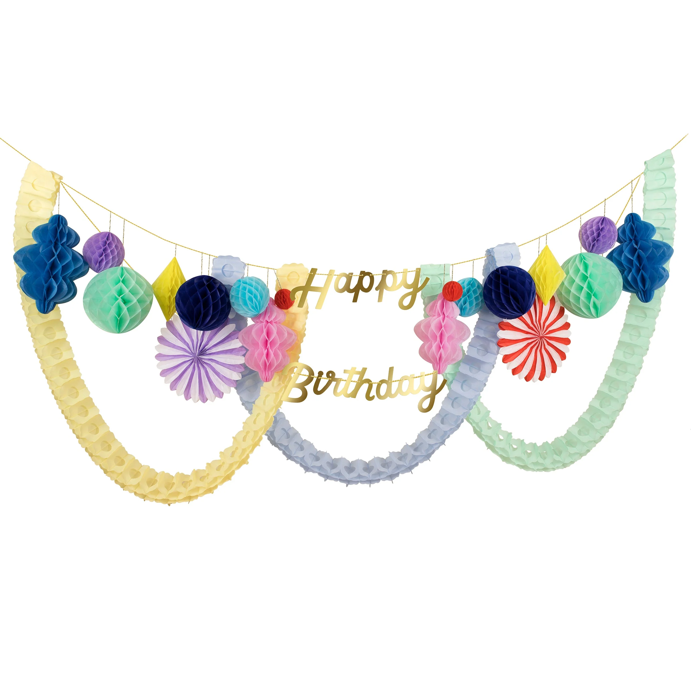 Meri Meri Happy Birthday Honeycomb Garland - Image 3