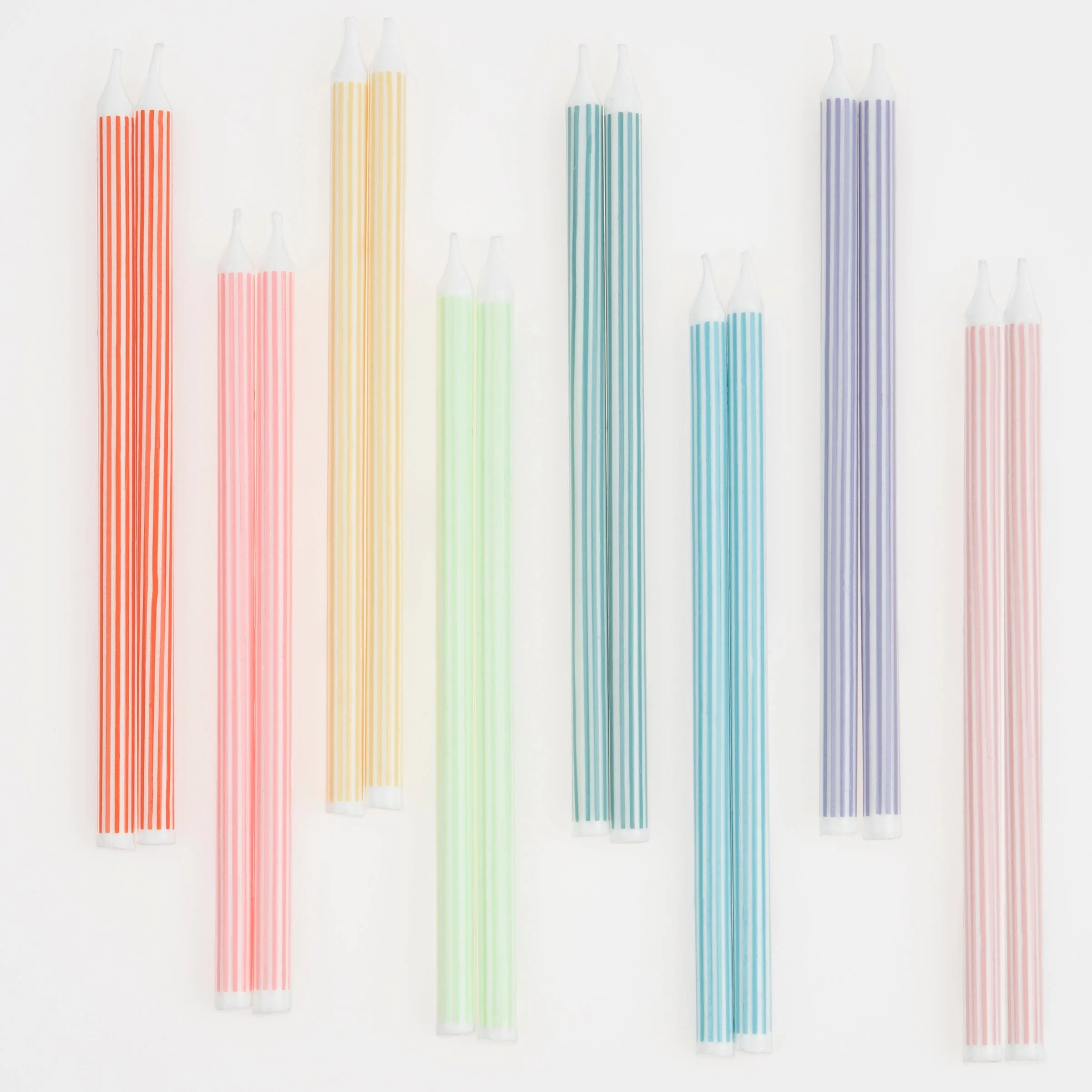 Meri Meri Mixed Striped Candles (x 16) - Image 3