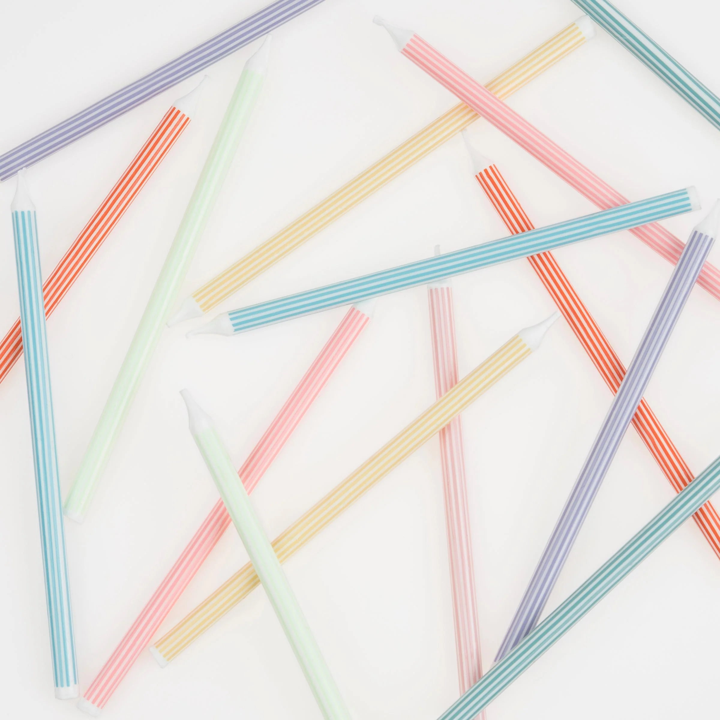 Meri Meri Mixed Striped Candles (x 16) - Image 4