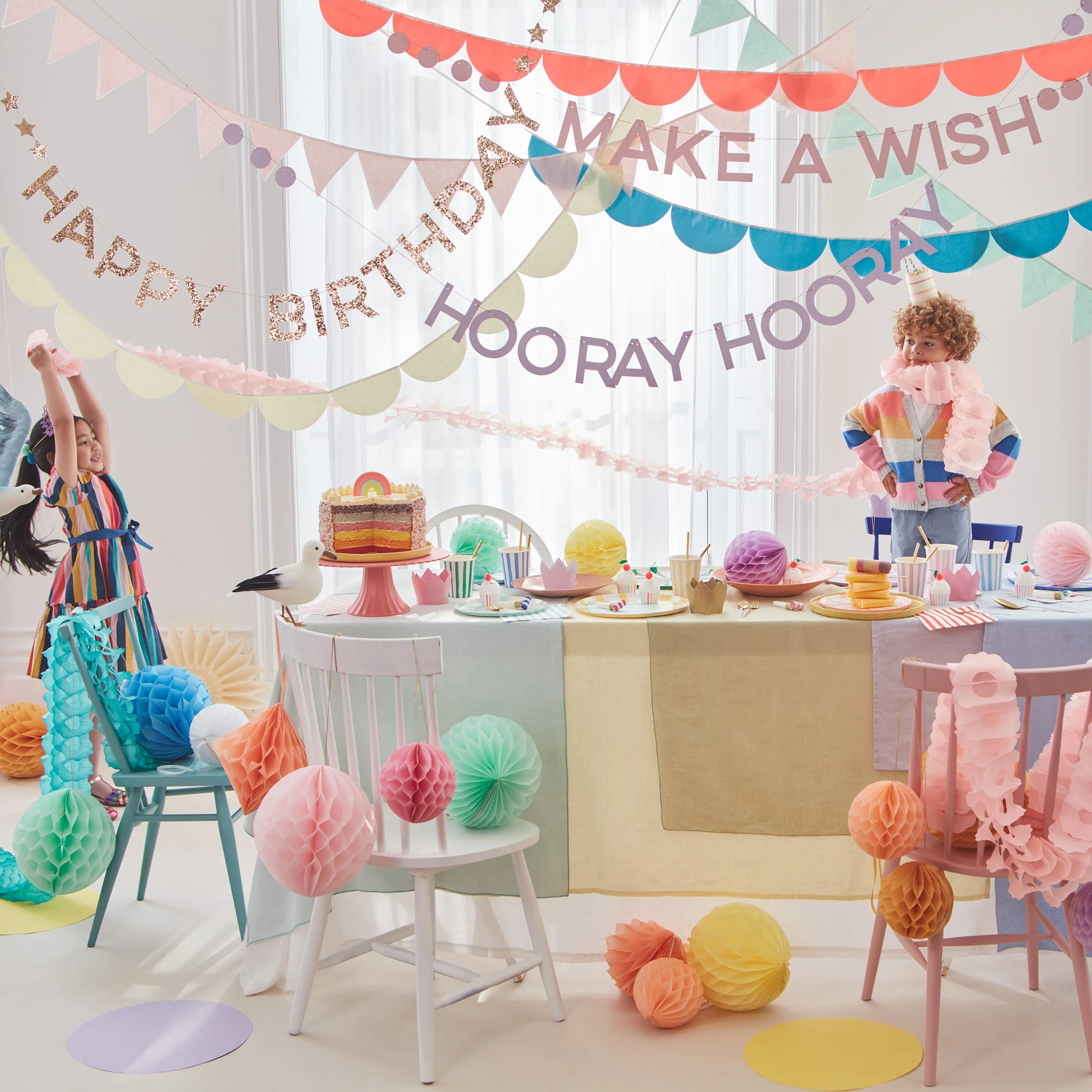 Meri Meri Rainbow Birthday Garland Set - Image 2